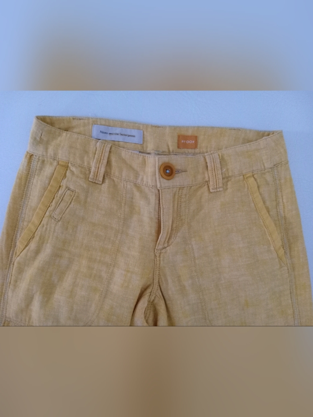 Anthropology Pilcro and Letterpress Women's Wide Leg Pants YELLOW - Picture 6 of 8